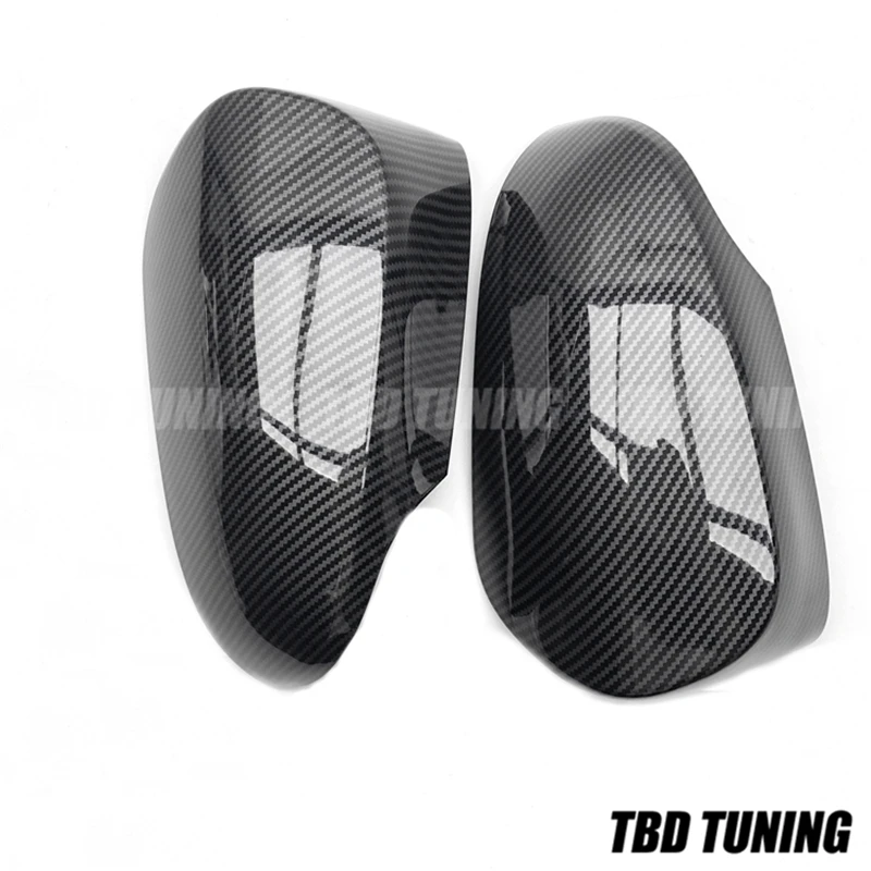 Carbon Fiber Look Mirror Cover For Toyota Camry CHR Yaris 2012 2013 2014 2015 2016-2019 Replacement Rear Side View Mirror Cover