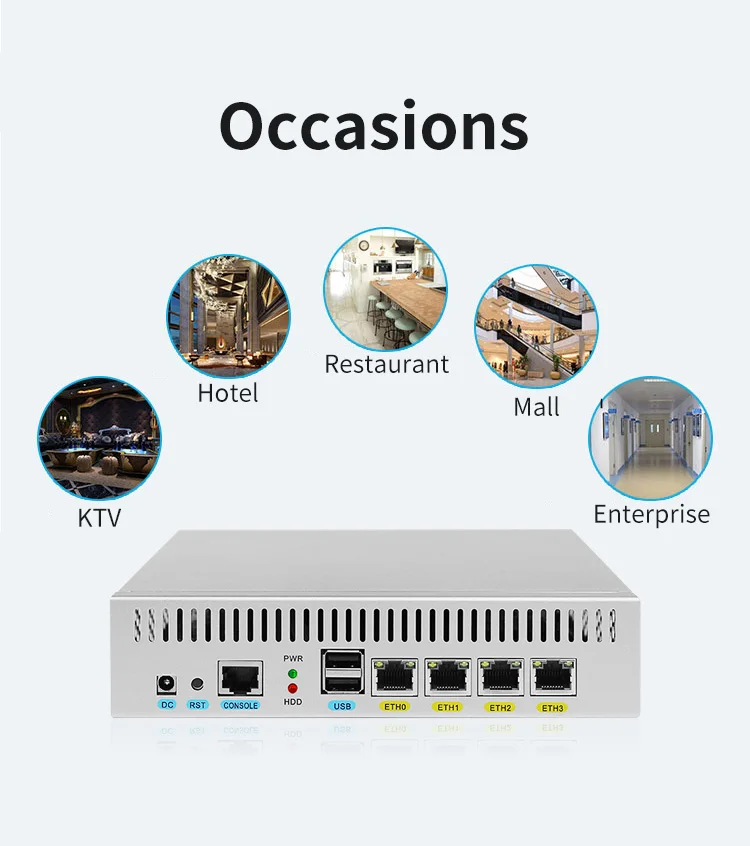 Безвентиляторный мягкий роутер Pfsense N2600 CPU 4 гигабитная LAN Мини ПК брандмауэр сервер используется VPN маршрутизация игровой компьютер Centos Linuxs Win10