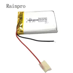 1 sztuk/partia 503040 053040 3.7V 600mah MP3 MP4 głośnik z płytą ochronną polimerowa bateria litowa