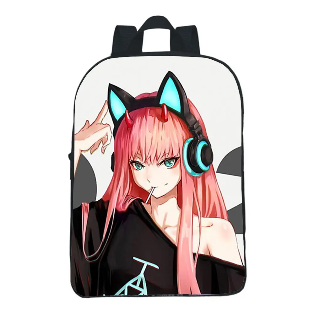 NEW Funny Graphic Print Zero Two Darling In The FranXX  Backpack Men School Bags Women Bag Travel Laptop Bag Girls Backpack