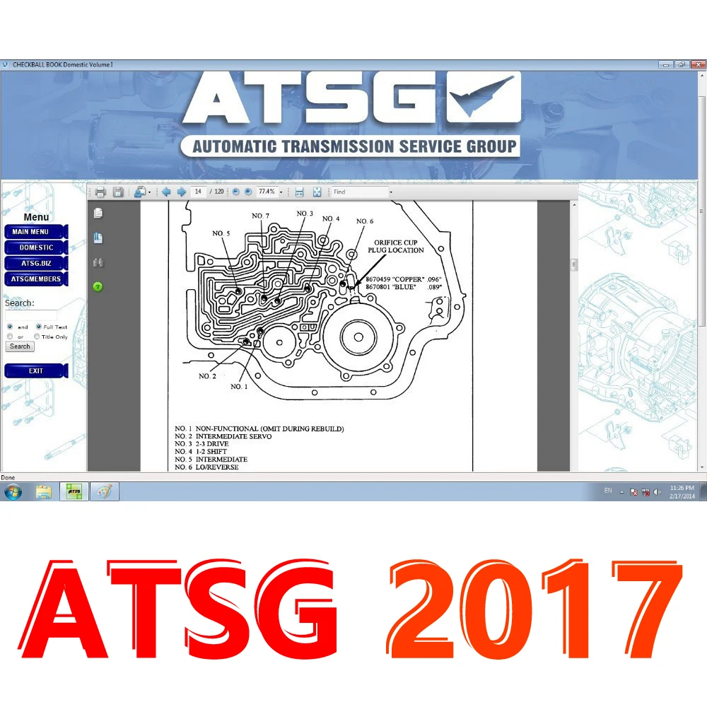 ATSG 2017 Auto repair Software Automatic Transmissions Service Group Repair Information Atsg Manual Diagnosis Send USB or Link