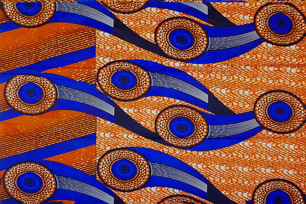 Ankara Africa Printed Fabric Real Wax Patchwork Sewing Material Dress Artwork Accessory 100% Polyester Crafts Materials 6Yard