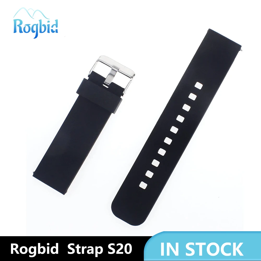 Rogbid-Correa de silicona para reloj inteligente, banda de repuesto ajustable, de liberación rápida, para Fitness, para hombre y mujer