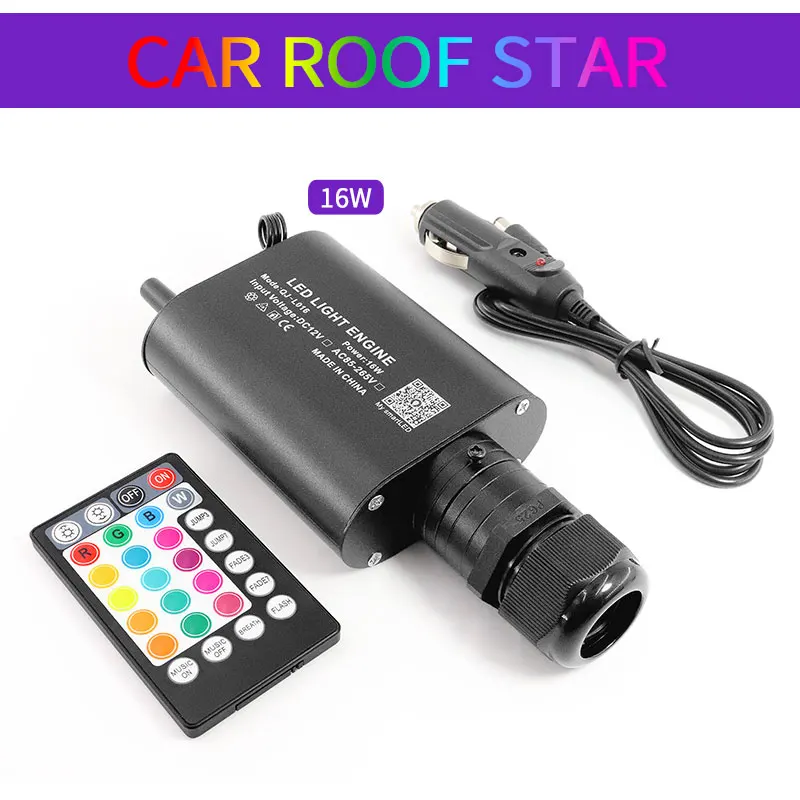 16W Car Starry Sky Ceiling Light Fiber Optics Light Colorful  Star Roof  APP Control Music Sensing  Car Modification Home Decor