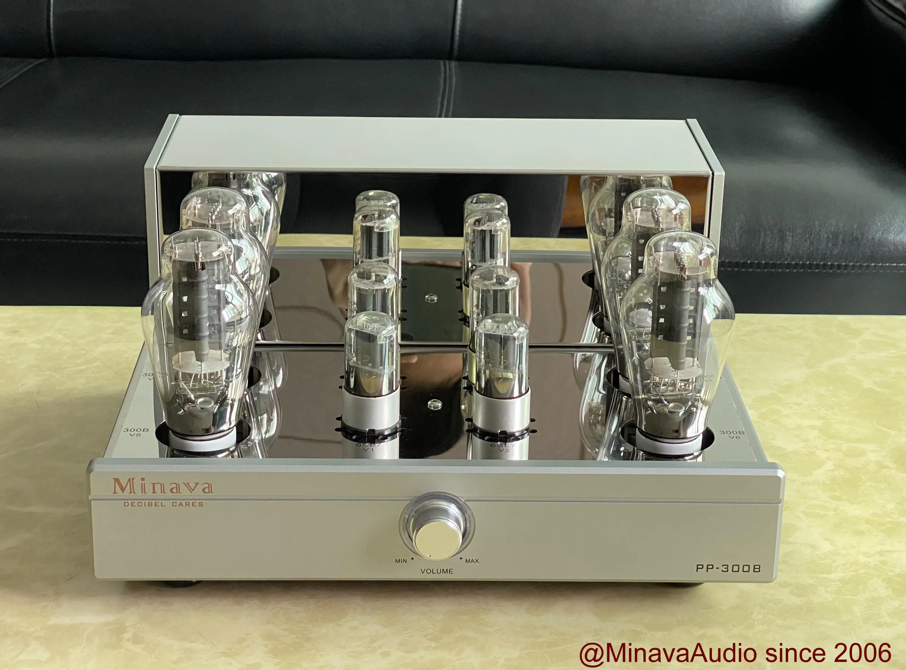 300B 32W+32W   Class AB high-power electronic tube push-pull amplifier (300B combined machine power amplifier + pure rear stage)