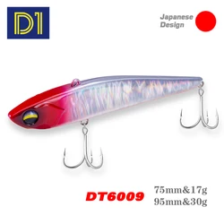 D1-Winter pesca baixo VIB iscas, leve pesado, mini iscas de vibração, isca pique, efeito luminoso UV, 95mm, 17g, 30g, 75mm, 2021