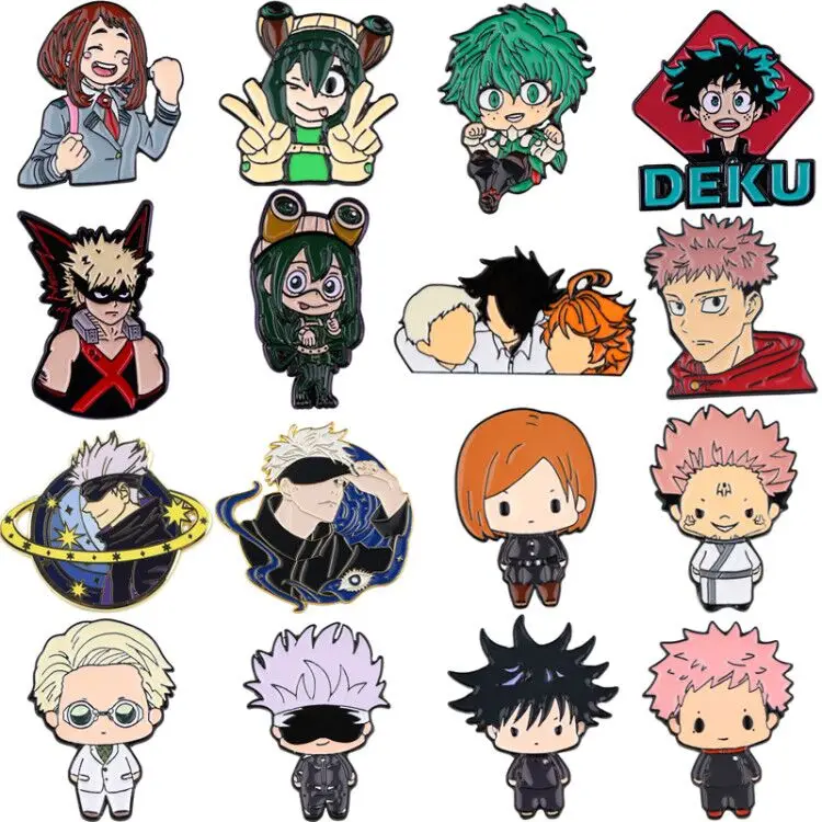 

20pcs/lot BH1491 Blinghero Anime Figures Enamel Pin Brooch Backpack Collar Hat Badge Lapel Pin Women Men Jewelry Gifts