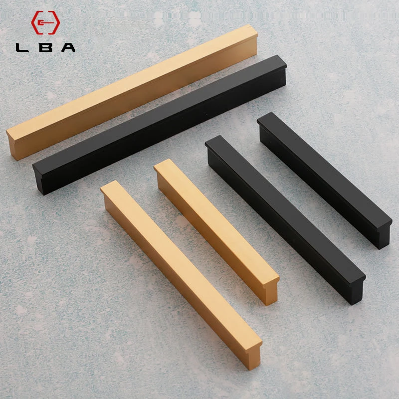 Декоративная мебель из алюминиевого сплава, дверная ручка шкафа, американский стиль, обувные шкафы, ящики, винный шкаф, Длинные дверные ручки