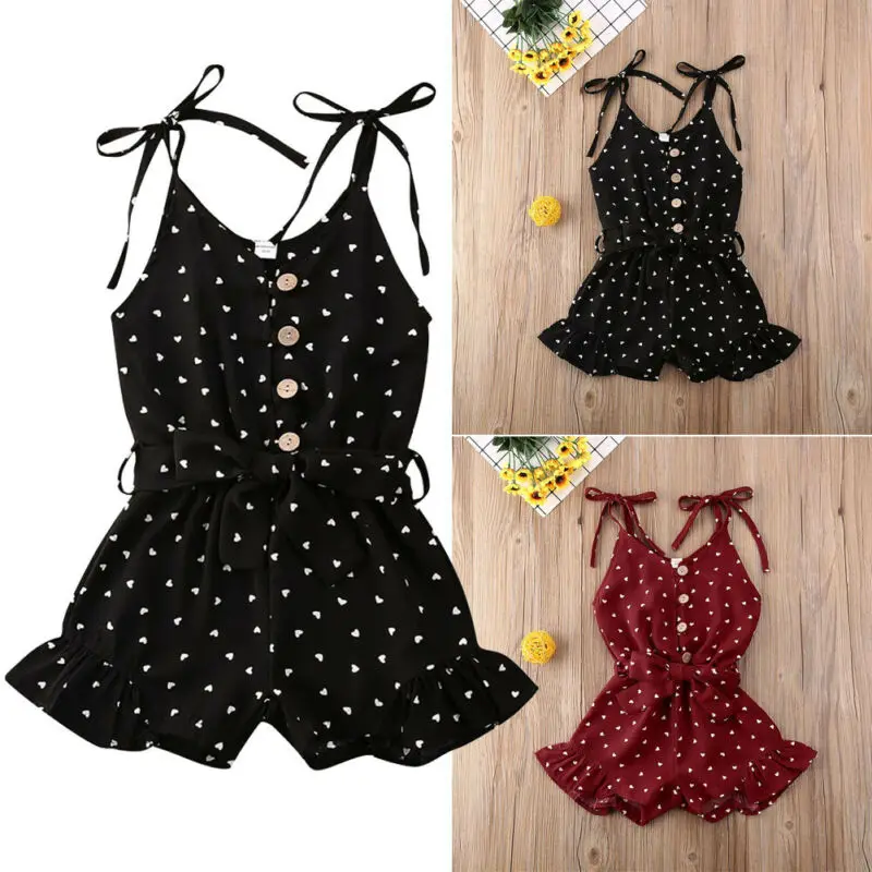 Summer Baby Girl Princess Dresses Halter Top Infant Kid Baby Girl Polka Dot Summer Romper Jumpsuit Playsuit Clothes 1-6 Years