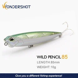 Wondershot D09 Realis Pencil Fishing Lure Z-Shaped 85mm 10g Swim Crankbait Pesca Floating Artificial Hard Bait For Pike Bass