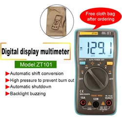 1Pcs ZT98 ZT100 ZT101 ZT102 AC/DC Digital Multimeter Ammeter Volt Ohm Tester Meter Testers LCD Backlight Portable