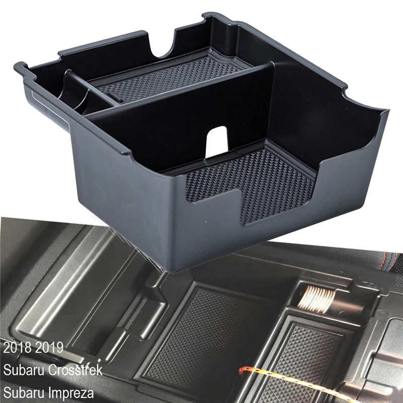 

Car Central Storage Armrest Storage Box For Subaru Crosstrek and Impreza Arm Rest Glove Tray Holder Case Pallet Container