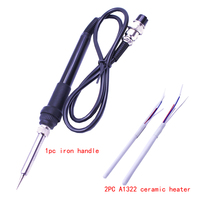 With 2pcs Extra Heating Element Original Saike Soldering Station Universal Soldering Iron Handle For Saike 852D++ 909D 898D 8586
