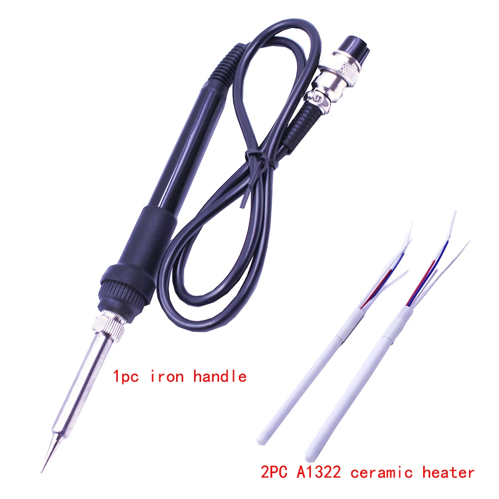 With 2pcs Extra Heating Element Original Saike Soldering Station Universal Soldering Iron Handle For Saike 852D++ 909D 898D 8586