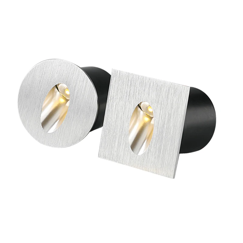 Led Sconce Lamps 85-265v 1w 3W Recessed Led Stair Light Wall Lights In Step / Aisle Lamps Embedded Concrete Walls Lighting
