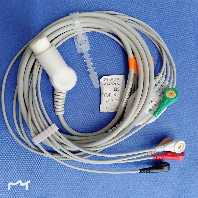 Compatible for mindray  One-piece 5 Lead ECG Cable AHA SNAP