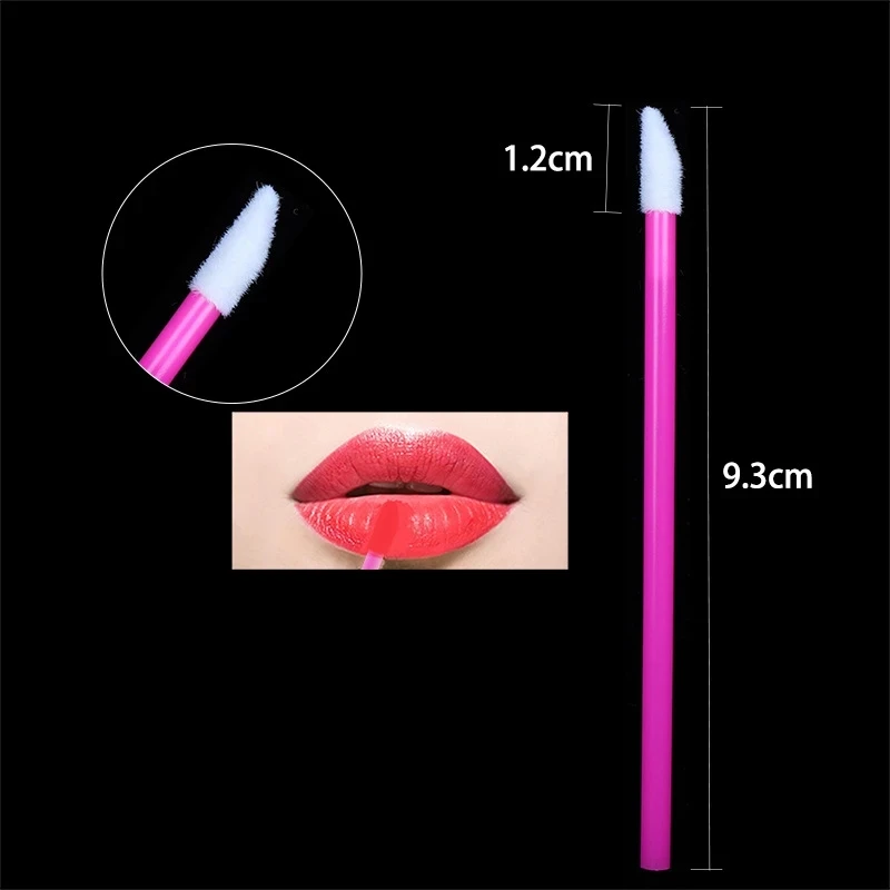 200pcs Disposable Lip Brush Lipstick Gloss stick Microbrush Lip Brushes Wands Cotton Swab Cosmetics Applicator Makeup Tool