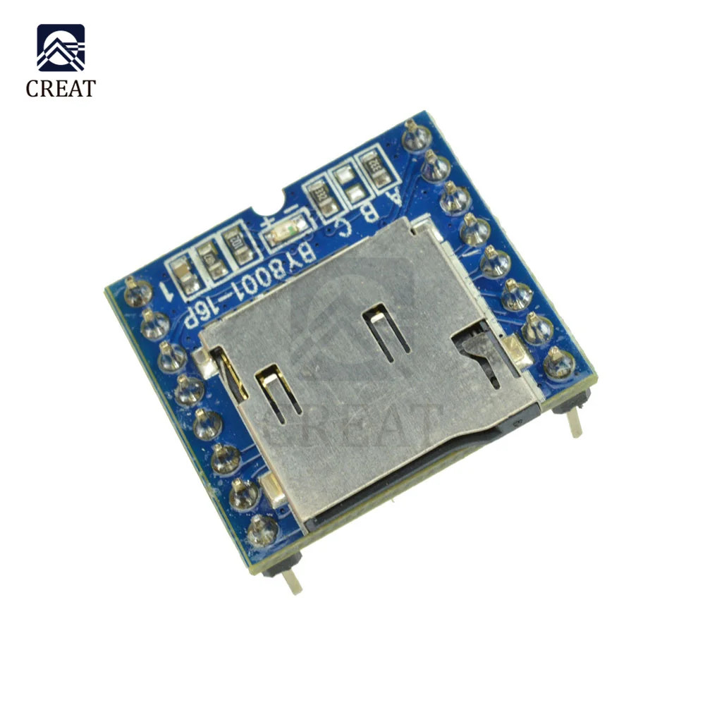 BY8001-16P MP3 Player Moudle supporto per Micro SD TF Card kit amplificatore fai da te per Arduino lettori MP3 Audio modulo Audio