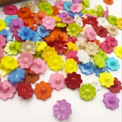 50pcs Mixed Resin Backhole Sewing Buttons Scrapbooking Flowers Bouton PT117