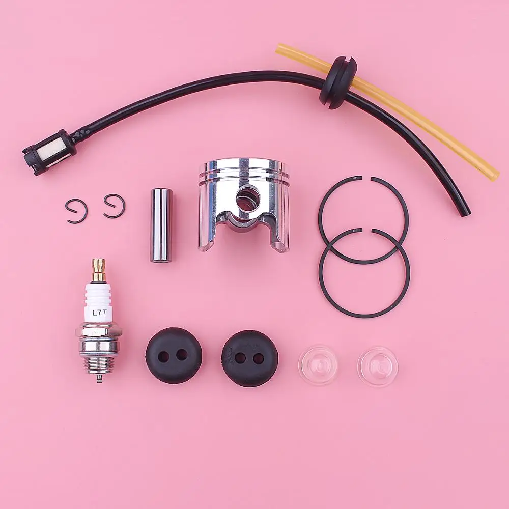 Pistón de 40mm para cortacésped 40-5 430 43cc 1E40F-5 40F-5, desbrozadora con línea de combustible, Kit de bujías de bombilla de imprimación