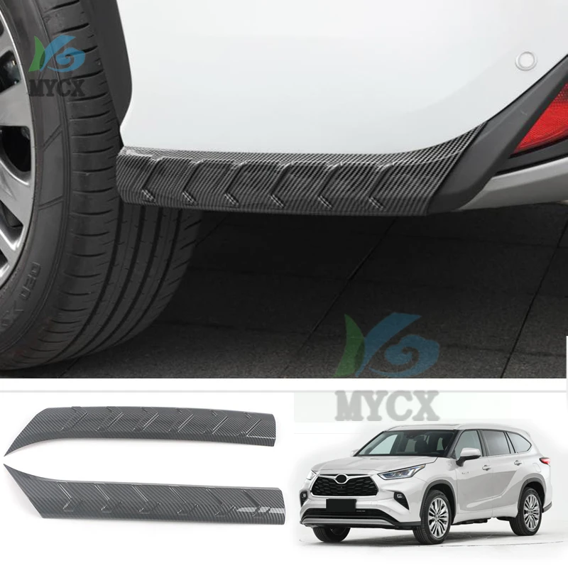 

For Toyota Kluger Highlander XU70 Refit 2022 2021 Rear corner protection strip bumper rear corner anti-scratch strip