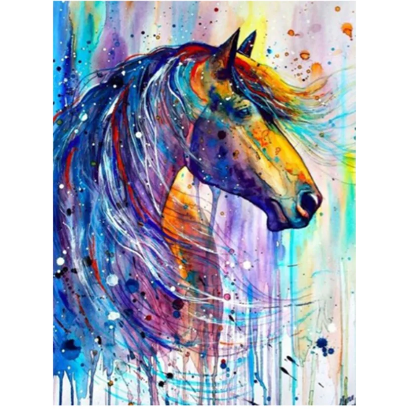 

5D Embroidery Animals Full Square/ Round Drill Horse DIY Diamond Painting Mosaic Cross Stitch Home Decor Gift L07