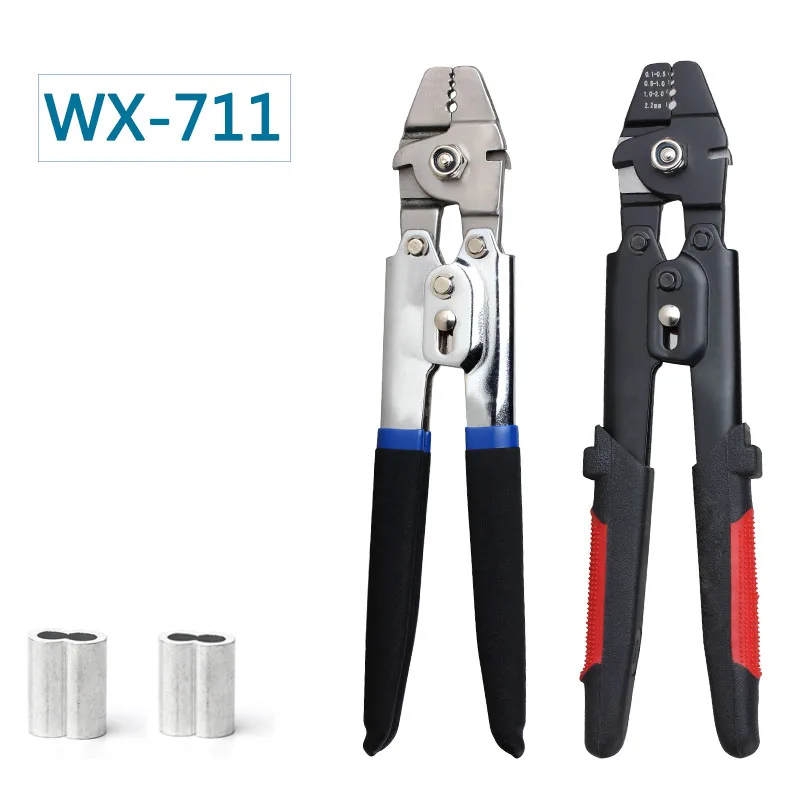 Aluminum Sleeves Crimping Plier Fishing Wire Cable Connector Crimper Aluminum Tube 0.1mm-2.2mm