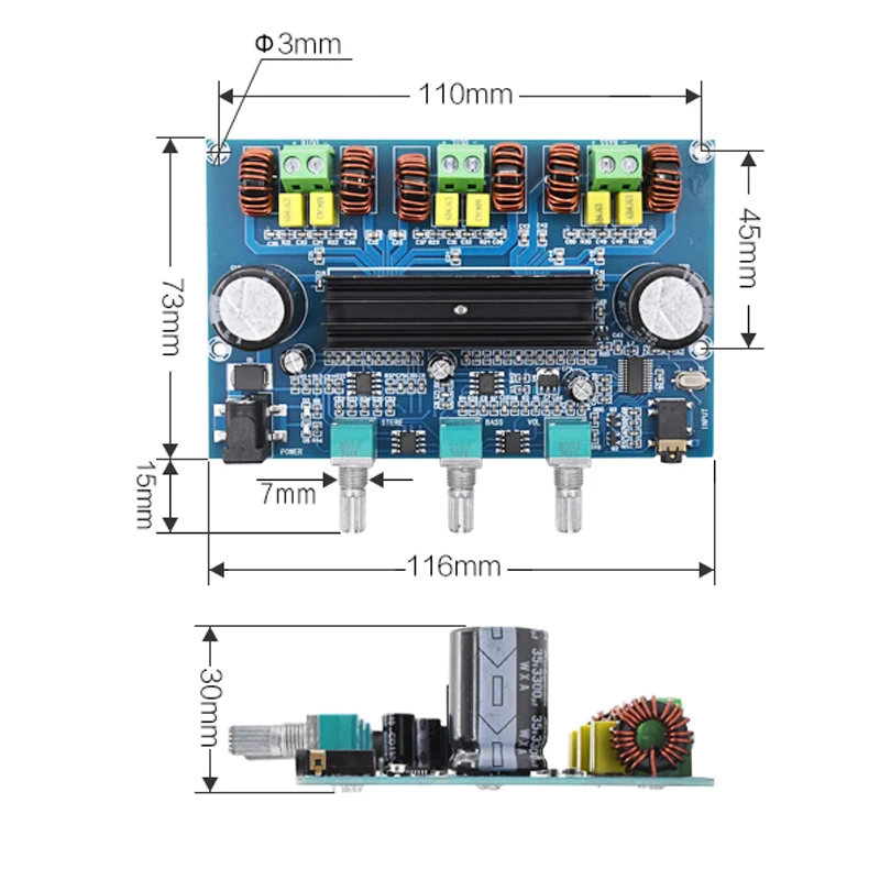 

XH-A305 Bluetooth Digital Power Amplifier Board TPA3116 Bluetooth 5.0 Audio Receiver Amplifiers 2.1Channel Stereo Class D