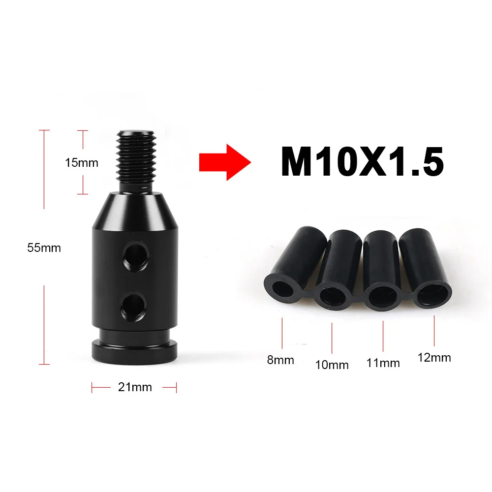 Universal Auto Manuelle Schaltknauf Adapter Für M10x1,5/M12x1,25 Gewinde Aluminium Legierung – Detail 6
