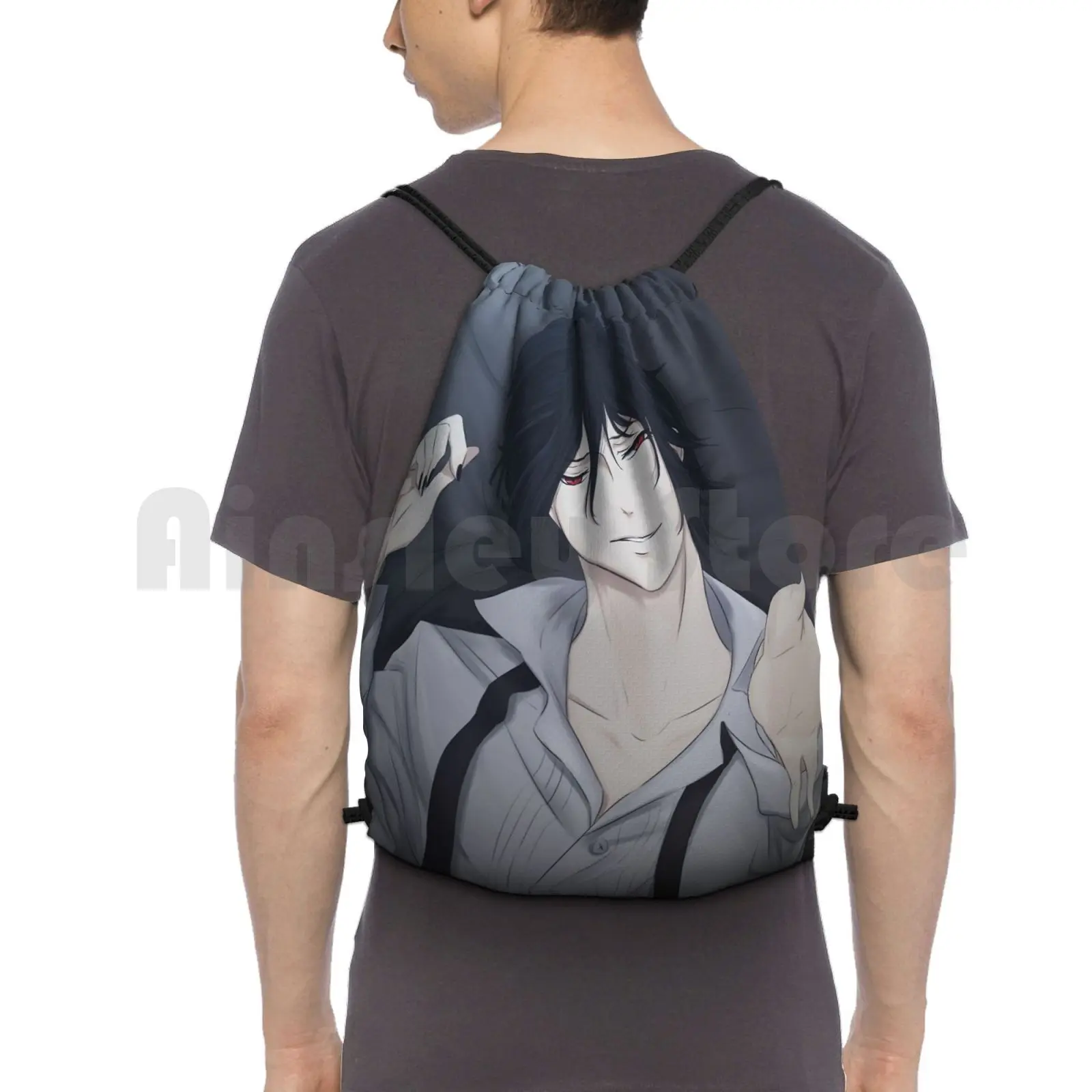 

Michaelis Backpack Drawstring Bags Gym Bag Waterproof Anime Manga Michaelis Black Butler Black Butler Aridanblack