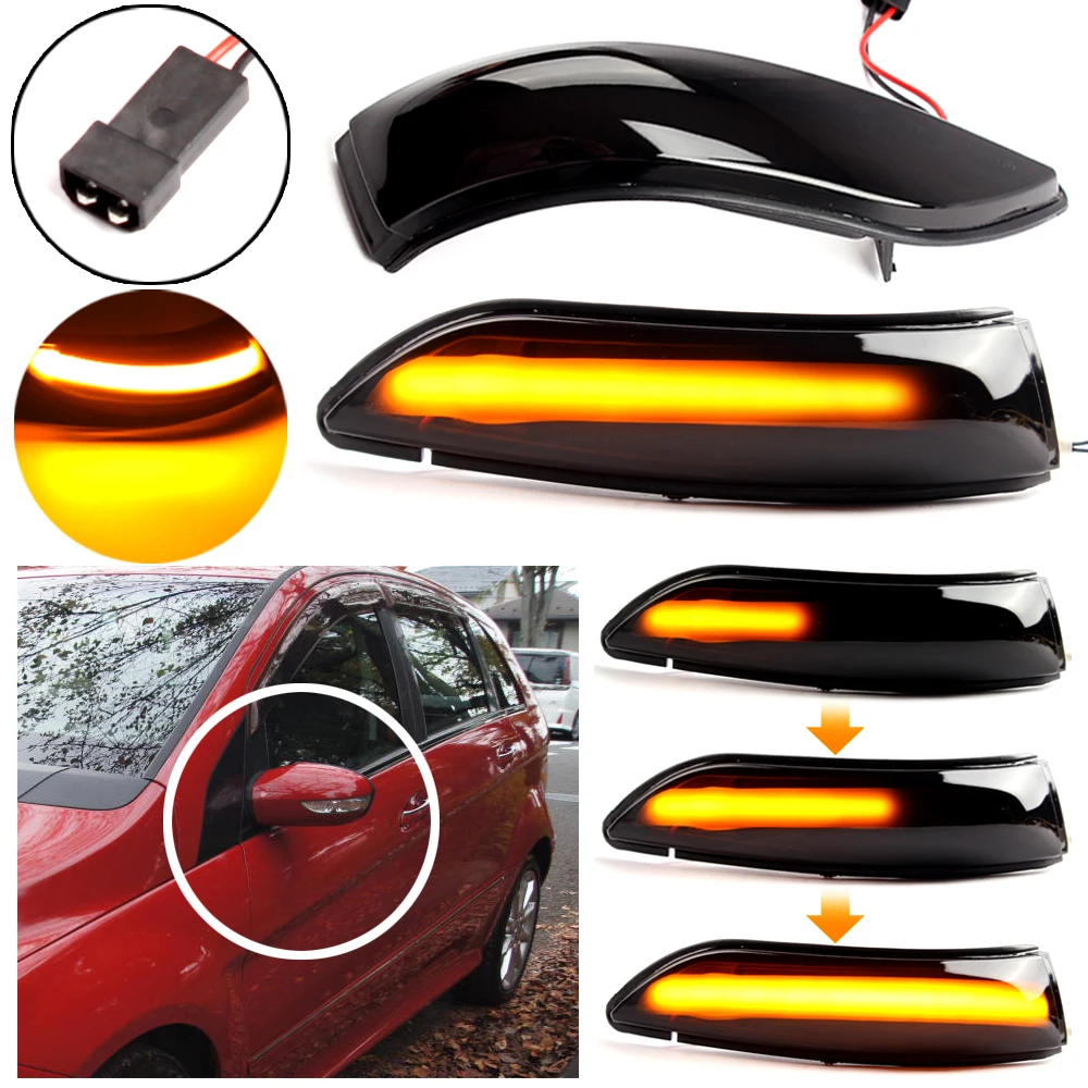 

Dynamic Sequential Blinker Rear Mirror Side Marker Lamp Flashing Turn Signal Lights For Mercedes Benz A B Class W169 W245 04-08