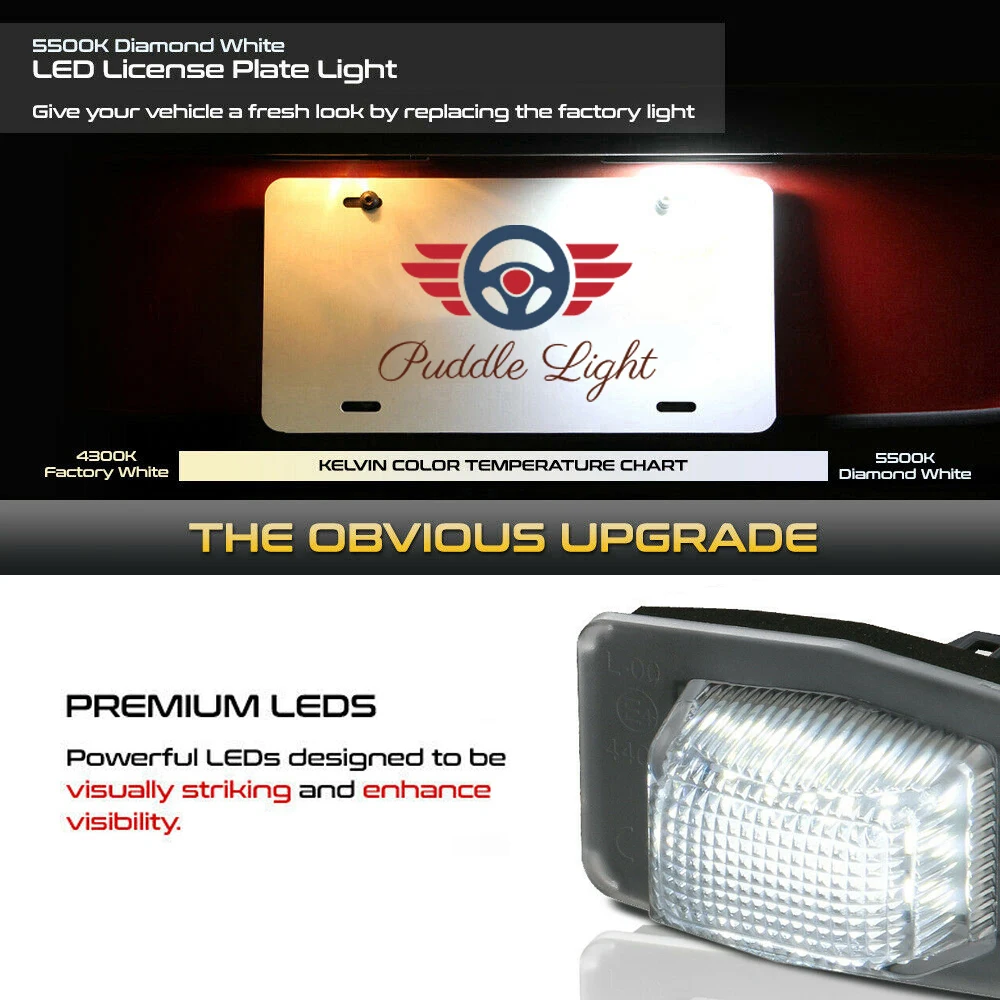 Luce targa A LED 2 pezzi per Mazda 323 Protege Miat MX-5 NB Tribute EP MPV LW questo è un # OEM: NC1051270 A/B/C