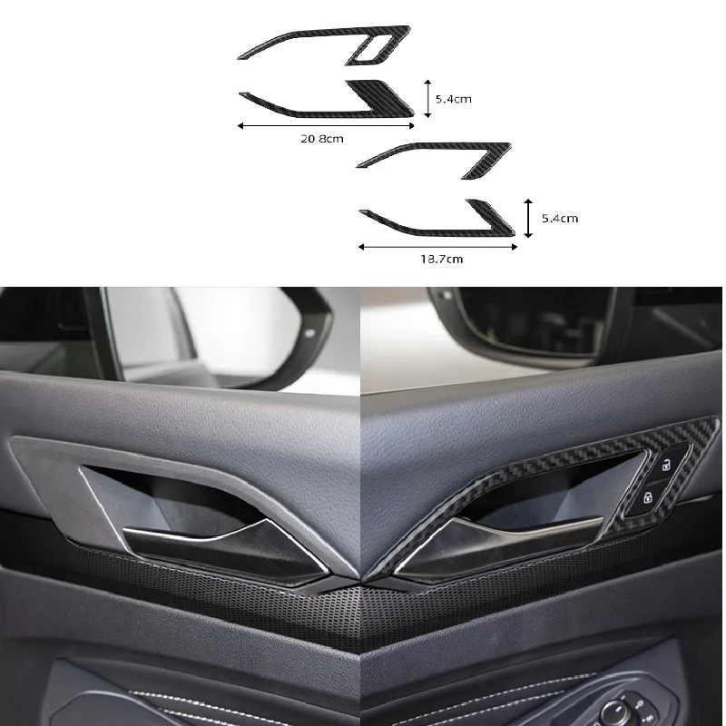 

Carbon Fiber Car Inner Door Handle Cover Trim Sticker Fit For Volkswagen VW Golf 8 MK8 2020 2021 Car Accessories