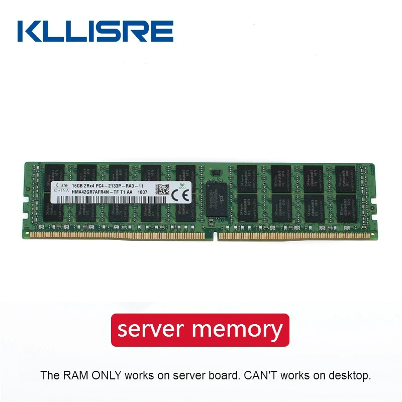 Memoria de servidor Kllisre DDR4 8GB 16GB 4GB 64GB 2400 2133MHz ECC REG PC4-2133P 2400T ram