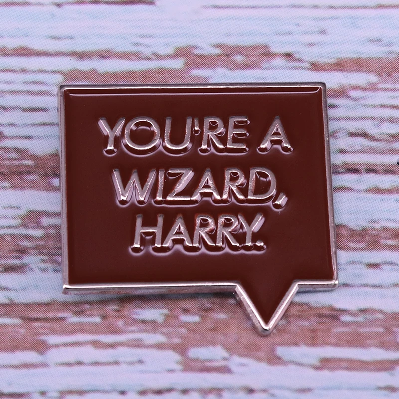 Hagrid pin funny dialog box reminder witchcraft accessory