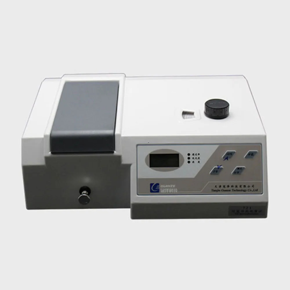 Spectrometer ที่มองเห็นได้ความยาวคลื่น 330-1020nm Spectrophotometer เครื่องทดสอบ Precision Vis Photometer พร้อมเครื่องวิเคราะห์ Cuvette Kit 721