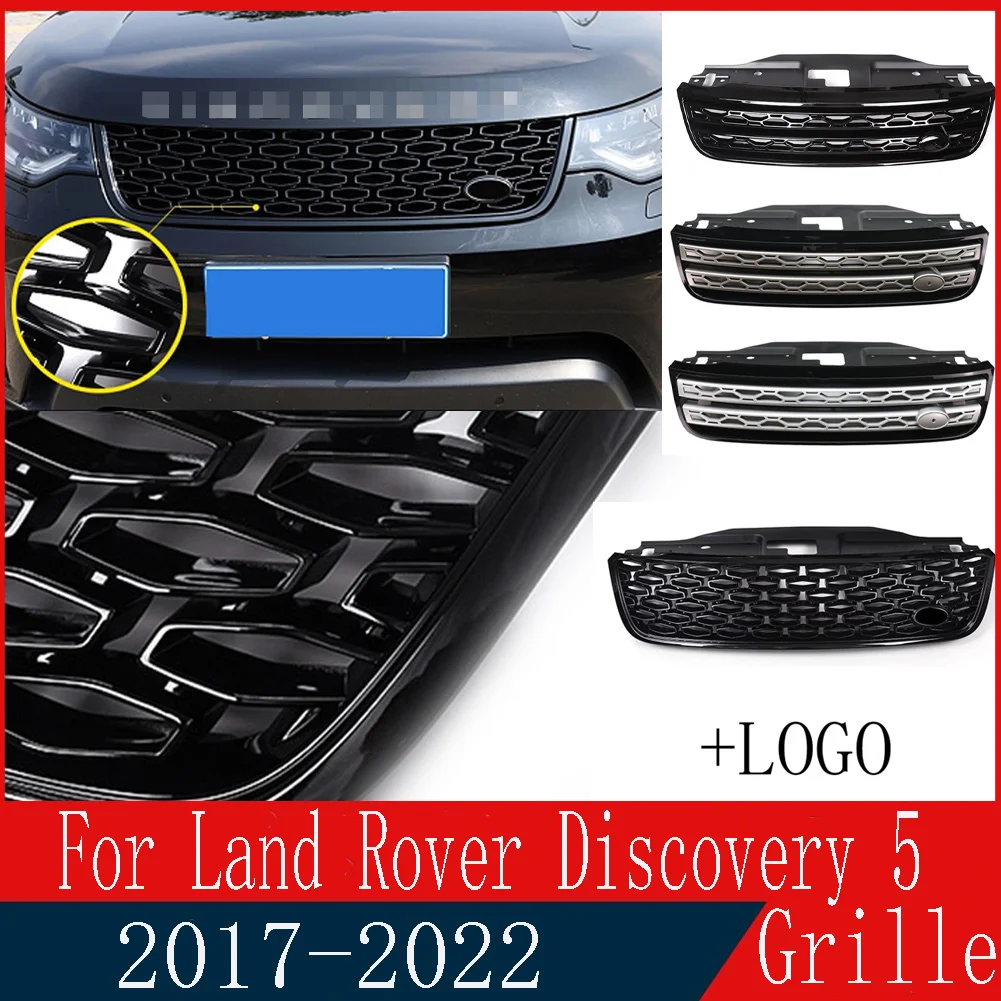 

CAR STYLING EXTIEROR BUMPER FRONT RACING GRILL GRILLS FIT FOR LAND ROVER DISCOVERY 5 LR5 L462 2017 2018 19-2022 GRILLE ABS MASK