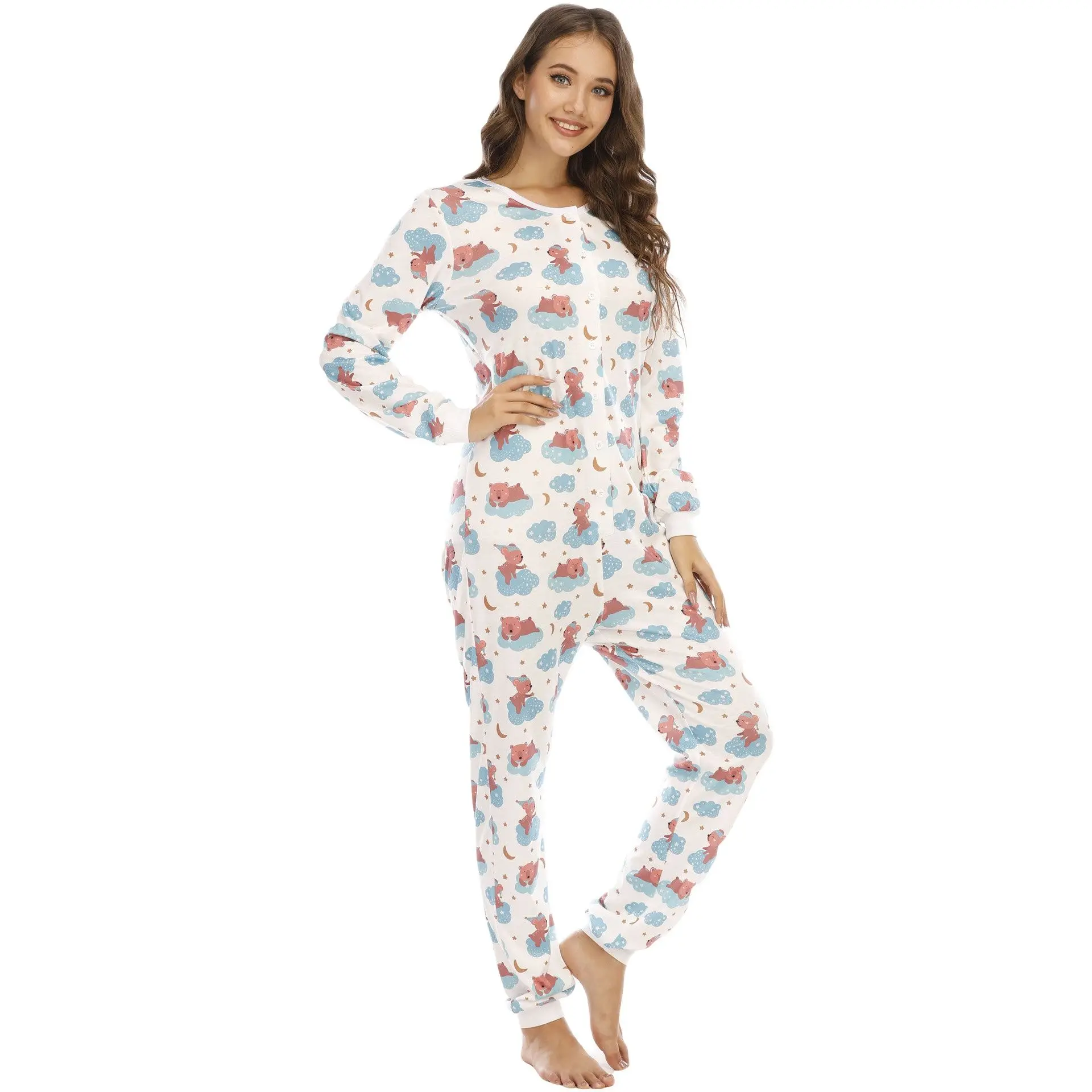 Disfraz de Onesies de dibujos animados para mujer, pijamas suaves y cálidos, ropa de casa para niña y adulto