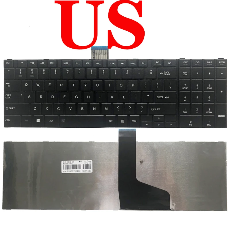 US/SP/Spanish/FR/French Keyboard for TOSHIBA SATELLITE C850 C850D C855 C870 C875 9Z.N7USV.001 TV0SV 6037B0068102 9Z.N7TSV.001