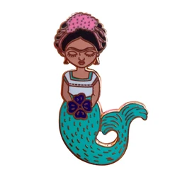 Mermaid hard enamel pin