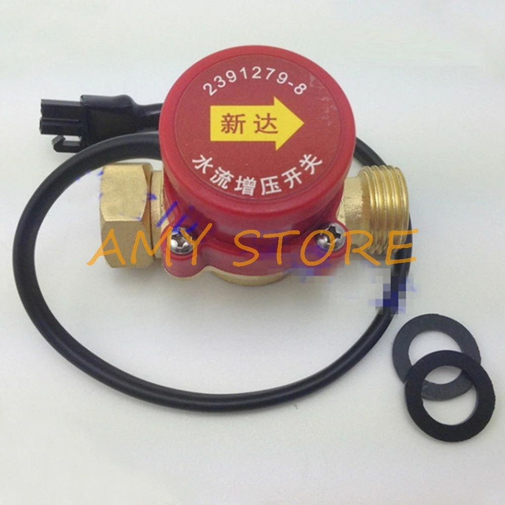 

1Pc 220V 120W 260W 800W 1/2" 3/4" 1" BSP Female to Male Threaeded Circulation Pump Water Flow Sensor Switch Water Heater