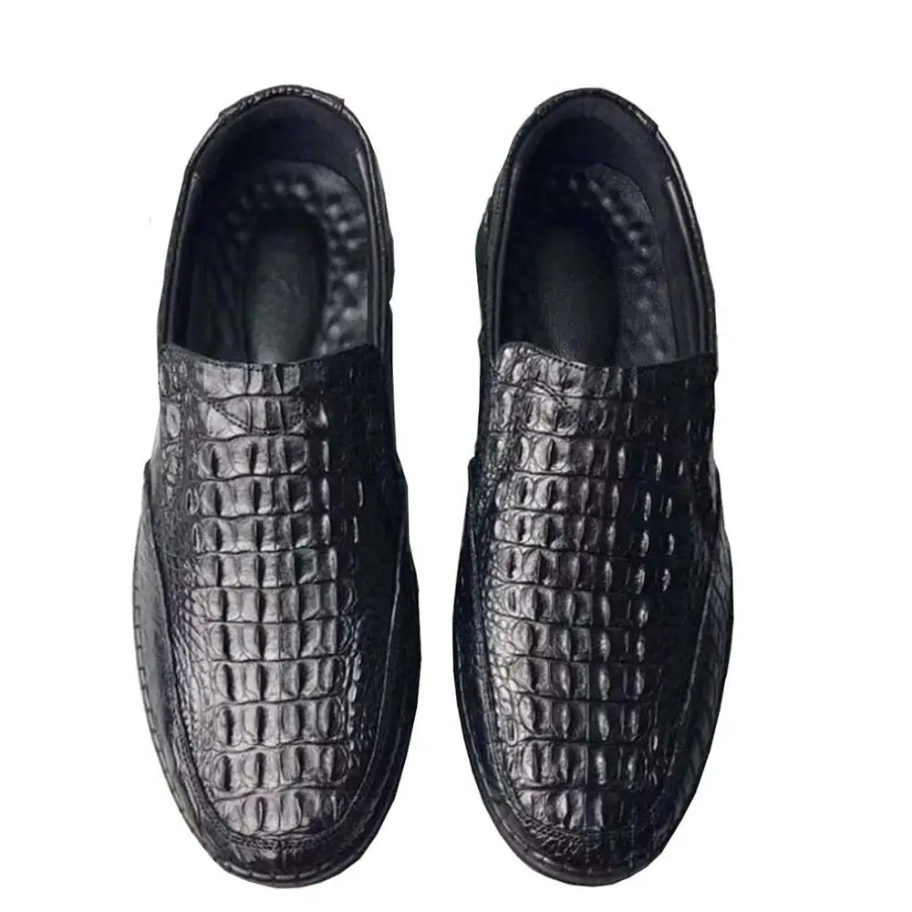 

wanexing new crocodile Back men Casual shoes fashion trend flat loafers men shoes