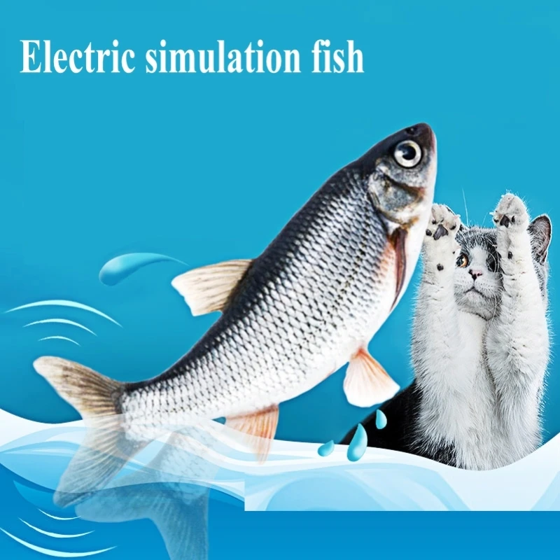 Cat Toy Electric Fish Funny Simulation Charging Dancing Fish Pet Cats Toys Interactive Cat Toy Gifts Type Can be put Catnip