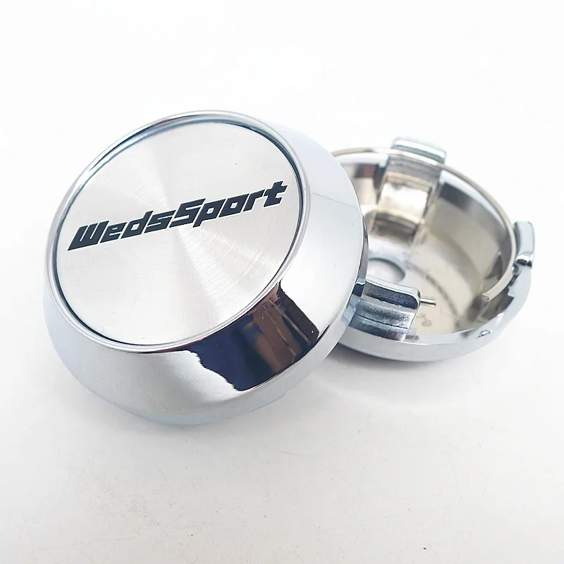 4pcs 64mm 57mm For Weds Sport WedsSport Wheel Center Hub Cap Car Styling Cover 45mm Emblem Badge Stickers Accessories