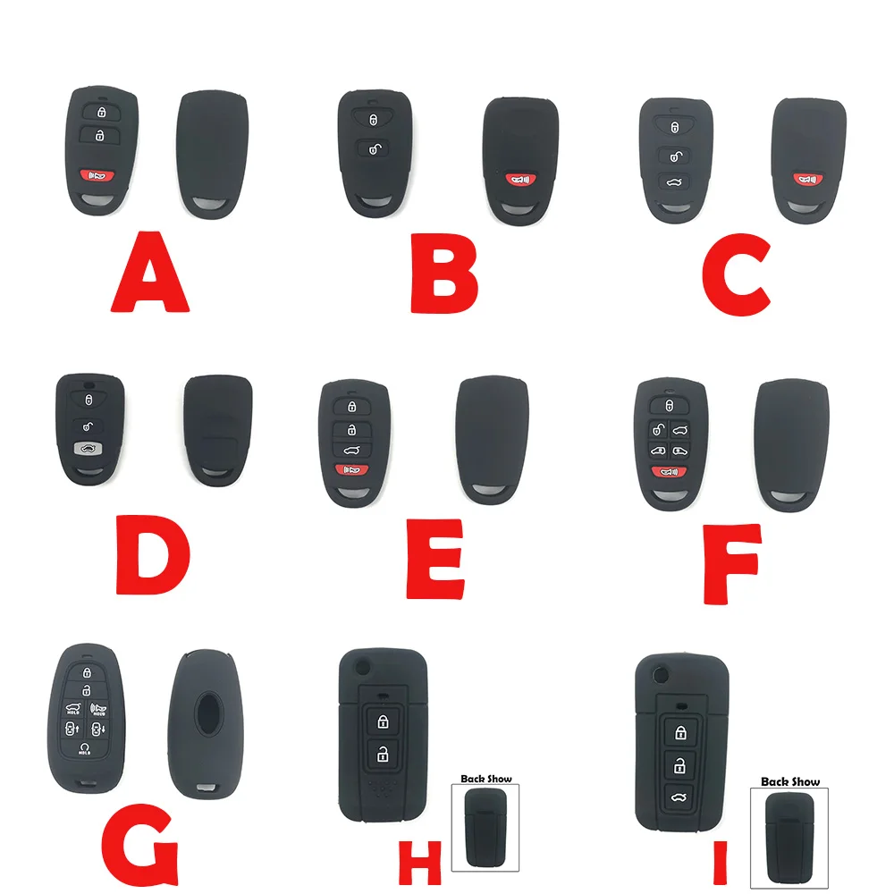 Silicone Car Key Case Keyless Holder Remote Fob Shell Skin Protector Case For Hyundai / KIA / Toyota car accessories