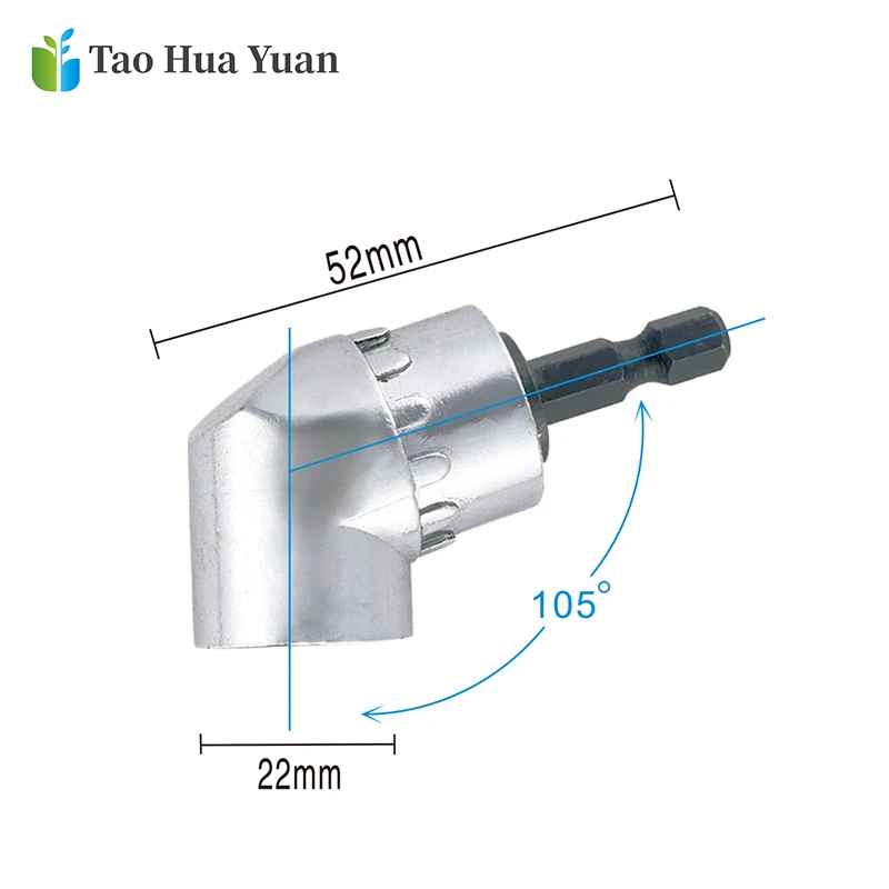 Upgrade Adjustable 105 Degree Right Angle Driver Screwdriver Tools Set 1/4 Hex Shank For Power Drill Screwdriver Bits Tools Part