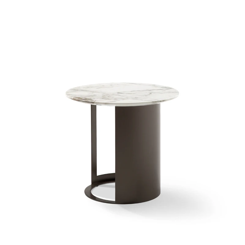 GY Modern Minimalist Marble Coffee Table Living Room Combination Sets Light Luxury round Tea Table Model Room Side Table