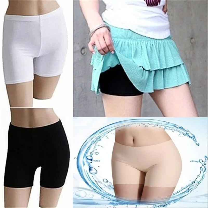 Women\'s Skirt Shorts Boxer Panties Girls Safety Briefs Boyshort Underpants Tights Slim Lingeries Short Pants Ultra-thin Summer