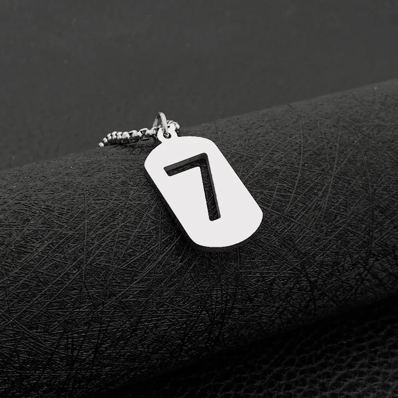 Dainty Tiny Number 2 7 Soccer Football Baseball Pendant Birthday Lucky Cristiano Ronaldo Number Pendant Charm Necklace 50cm