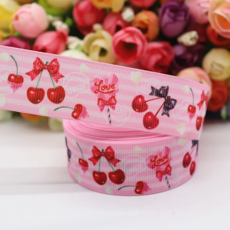 10 Yards 1'' 25MM Ripsband mit Frucht-/Kuchenmuster für Haarschleifen, DIY-Handarbeitsmaterial Y19121001 – Detail 14